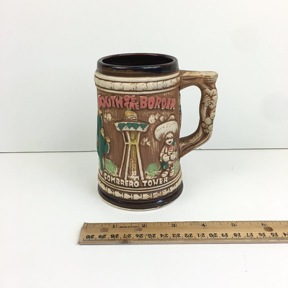 Vtg South of the Border Sombrero Tower‎ Mug Stein Style South Carolina Souvenir